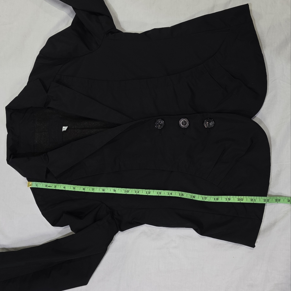 Armani Collezioni Black 2 Pocket Blazer Style Waterproof Coat w/Button Closure.6 - Picture 10 of 10